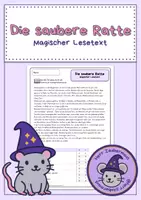 Vorschau - Arbeitsblätter - Die saubere Ratte - Magischer Lesetext - Deckblatt