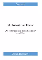 Vorschau - Test - Lektüretest - "Als Hitler das rosa Kaninchen stahl" (Judith Kerr) - Deckblatt
