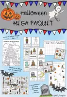 Vorschau - Stationenlernen - Halloween - MATERIALPAKET / SPARPAKET / SPARSET / BUNDLE - Deckblatt