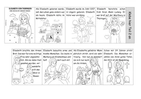 Vorschau - Arbeitsblätter - Elisabeth von Thüringen (3fach differenziertes Leporello) - Deckblatt