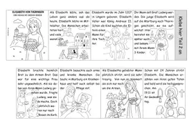 Vorschau - Arbeitsblätter - Elisabeth von Thüringen (3fach differenziertes Leporello) - Seite 1