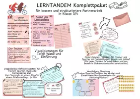 Vorschau - Stationenlernen - Lerntandem: Partnerarbeit mit System - Deckblatt