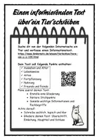Vorschau - Stundenentwürfe - Übung: Informationstext/ informierender Text zu einem Tier - Seite 1