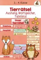 Vorschau - Präsentationen/Tafelbilder - Tierbeschreibung Tierrätsel Tafelmaterial Wortspeicher Wortkarten - Seite 1