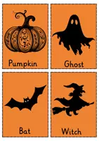 Vorschau - Mal- und Bastelvorlagen - Rätselkarten und Spiele für Hallween - Seite 1