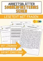 Vorschau - Arbeitsblätter - Sonnenfinsternis sehen Arbeitsblätter mit Fragen + Lösungen Deutsch DaZ AB - Deckblatt