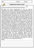 Vorschau - Arbeitsblätter - Sonnenfinsternis sehen Arbeitsblätter mit Fragen + Lösungen Deutsch DaZ AB - Seite 1
