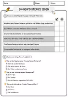 Vorschau - Arbeitsblätter - Sonnenfinsternis sehen Arbeitsblätter mit Fragen + Lösungen Deutsch DaZ AB - Seite 2