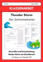 Vorschau - Arbeitsblätter - Klassenarbeit Deutsch – Theodor Storm: „Der Schimmelreiter“ | Deichbruch und Verantwortung | mit Erwartungshorizont - Deckblatt