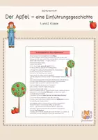 Vorschau - Arbeitsblätter - Der Apfel - eine bezaubernde Einführungsgeschichte - Deckblatt