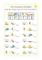 Vorschau - Arbeitsblätter - Addition im Zahlenraum bis 10 – Entschlüssele den Code und rechne - Seite 1