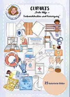 Vorschau - selbst erstellte Cliparts/Grafiken - Kolorierte Cliparts - Erste Hilfe "Verbandskasten und Versorgung" - Deckblatt
