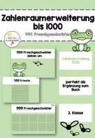 Vorschau - Präsentationen/Tafelbilder - Zahlenraum 1000: 999 Froschgeschwister Anschauungsmaterial - Deckblatt