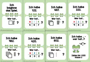 Vorschau - Spiele - Zahlenraum 1000: 999 Froschgeschwister Lesespiele - Seite 1
