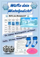 Vorschau - Stundenentwürfe - Ein Wintergedicht würfeln - ein Wintergedicht verfassen - kreatives Schreiben - Deckblatt