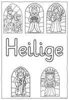 Vorschau - Mal- und Bastelvorlagen - AUSMALBILDER Heilige im November und Dezember (Kirchenfenster Stil) - Seite 2