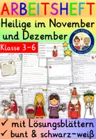 Vorschau - Stundenentwürfe - Heilige im November und Dezember Klasse 3-6 ARBEITSHEFT Religion - Deckblatt