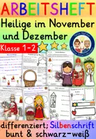 Vorschau - Stundenentwürfe - Heilige im November und Dezember Klasse 1-2 SPARPAKET Religion - Seite 1