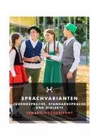 Vorschau - Arbeitsblätter - Sprachvarianten - Dialekte & Jugendsprache mit Jugendwort 2025 (Skript Lösung) - Deckblatt