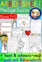 Vorschau - Mal- und Bastelvorlagen - Heilige Lucia von Syrakus Klasse 1-2 SPARPAKET Religion - Seite 1