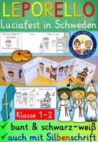 Vorschau - Arbeitsblätter - Luciafest in Schweden Klasse 1-2 LEPORELLO (Luciatag am 13. Dezember) - Deckblatt
