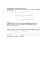 Vorschau - Arbeitsblätter - Klausur: Zellbiologie, Mehrzelligkeit, Differenzierung, Speziaisierung - Deckblatt