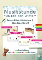 Vorschau - Stundenentwürfe - Ich lieb den Winter Musikstunde mit Rhythmus, Gesang und Instrumenten - Deckblatt