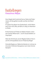 Vorschau - Mal- und Bastelvorlagen - Bastelbogen: Hampelfigur "Hampelhexe Magda" - Seite 1