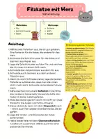 Vorschau - Mal- und Bastelvorlagen - Nähanleitung Filzkatze. TC Klasse 5 - Seite 1