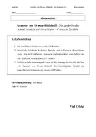 Vorschau - Test - Klassenarbeit Deutsch – Annette von Droste-Hülshoff: „Die Judenbuche“ | Friedrichs Rückkehr - Textanalyse| mit Erwartungshorizont - Seite 1