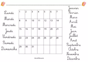 Aperçu - Apprentissages en autonomie - Rituel d'écriture date - GS - Page 1