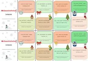 Vorschau - Arbeitsblätter - Lesepass Weihnachtsferien - Seite 1