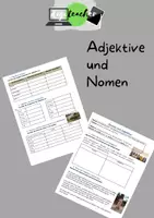 Vorschau - Arbeitsblätter - Nomen und Adjektive - Übungen zur Grammatik - Deckblatt