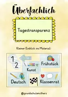 Vorschau - Präsentationen/Tafelbilder - Transparenz Komplett – Stundentransparenz, Tagesplan & Materialsymbole - Seite 1