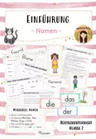 Vorschau - Unterrichtsreihen - Einführung Nomen: Geschichte & Arbeitsblätter - Klasse 2 - Deckblatt