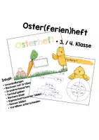 Vorschau - Arbeitsblätter - Osterheft / Osterlernheft 3. / 4. Klasse Deutsch & Mathematik - Deckblatt