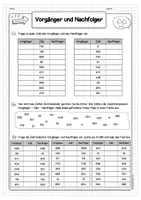 Vorschau - Arbeitsblätter - Vorgänger & Nachfolger – Zahlenräume bis 1 Mio (4-fach differenziert) - Seite 2