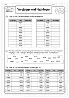 Vorschau - Arbeitsblätter - Vorgänger & Nachfolger – Zahlenräume bis 1 Mio (4-fach differenziert) - Seite 3