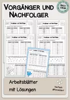 Vorschau - Arbeitsblätter - Vorgänger & Nachfolger – Zahlenräume bis 1 Mio (4-fach differenziert) - Deckblatt