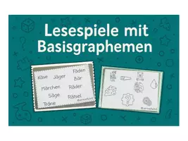 Vorschau - Stationenlernen - D: Lesespiel - Was fehlt? Mit Basisgraphemen - Deckblatt