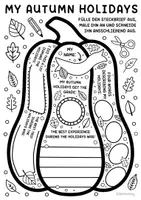 Vorschau - Arbeitsblätter - My Autumn Holidays - Rückblick auf die Herbstferien Doodle Reflexion zum Ausfüllen im Englischunterricht 🇬🇧 - Seite 1