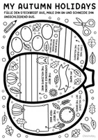 Vorschau - Arbeitsblätter - My Autumn Holidays - Rückblick auf die Herbstferien Doodle Reflexion zum Ausfüllen im Englischunterricht 🇬🇧 - Seite 2