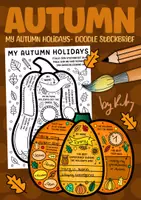 Vorschau - Arbeitsblätter - My Autumn Holidays - Rückblick auf die Herbstferien Doodle Reflexion zum Ausfüllen im Englischunterricht 🇬🇧 - Deckblatt
