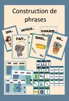 Vorschau - Arbeitsblätter - Construction de phrases/Satzbau - Deckblatt