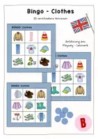 Vorschau - Spiele - Bingo Clothes/Kleidung - Wortschatz Englisch (Playway 3) - Deckblatt