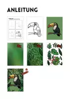 Vorschau - Mal- und Bastelvorlagen - Henri Rousseau: Jungle Tiere, Kunstprojekt - Seite 3