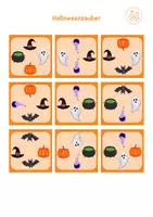 Vorschau - Stationenlernen - Halloweenzauber - Bildersuche - Logik Spiel - Deckblatt