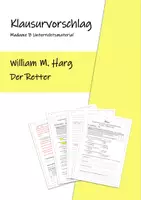 Vorschau - Test - Differenzierter Klausurvorschlag: Der Retter (Leseverstehen + Inhaltsangabe) - Deckblatt