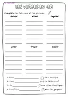 Vorschau - Arbeitsblätter - verbes en -er - AB zum Einführen/Wiederholen (1. Lernjahr) - Deckblatt