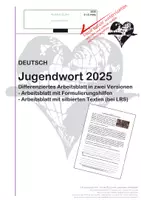Vorschau - Arbeitsblätter - Jugendwort des Jahres 2025 - Deckblatt